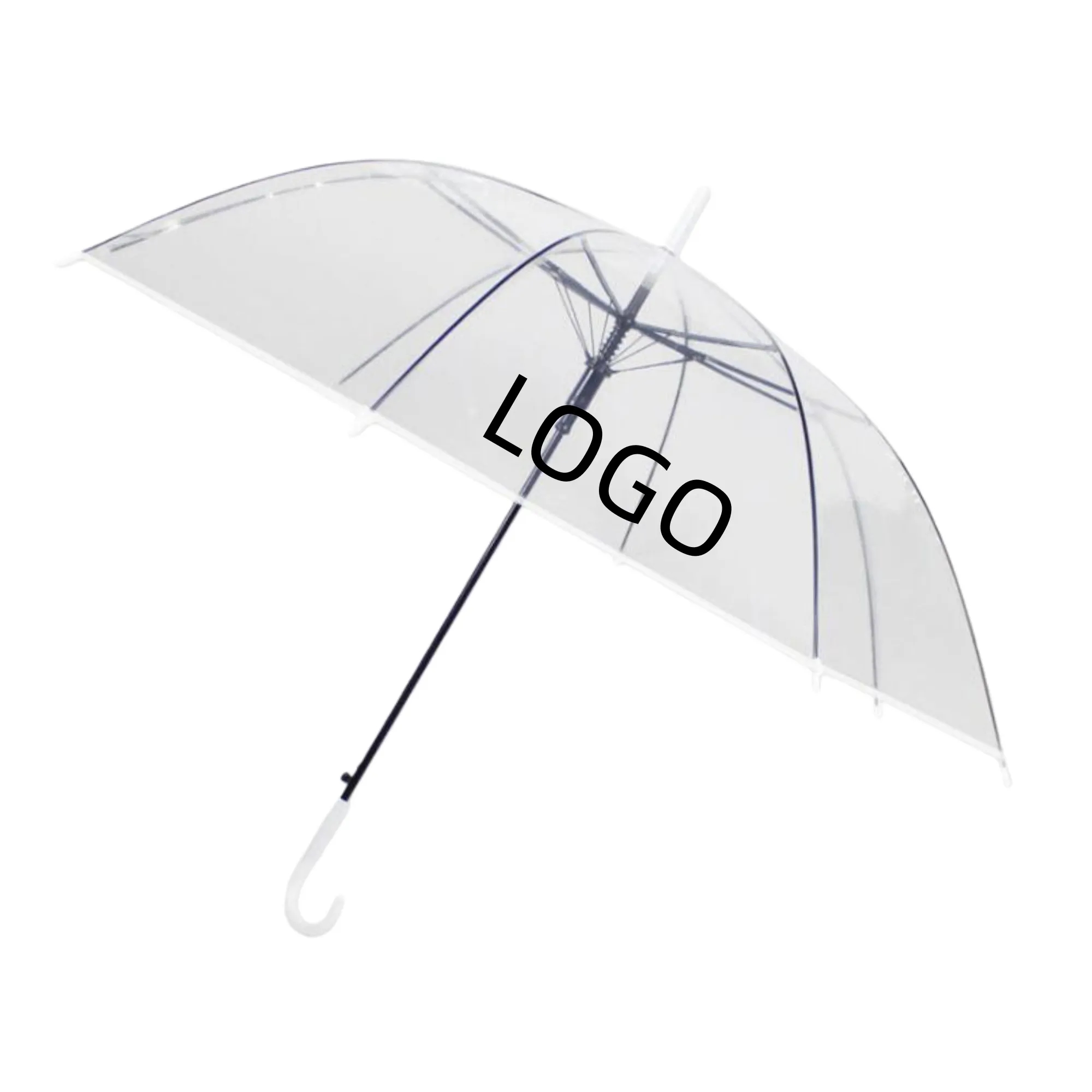 Long Handle Transparent Bubble Umbrella For Outdoor