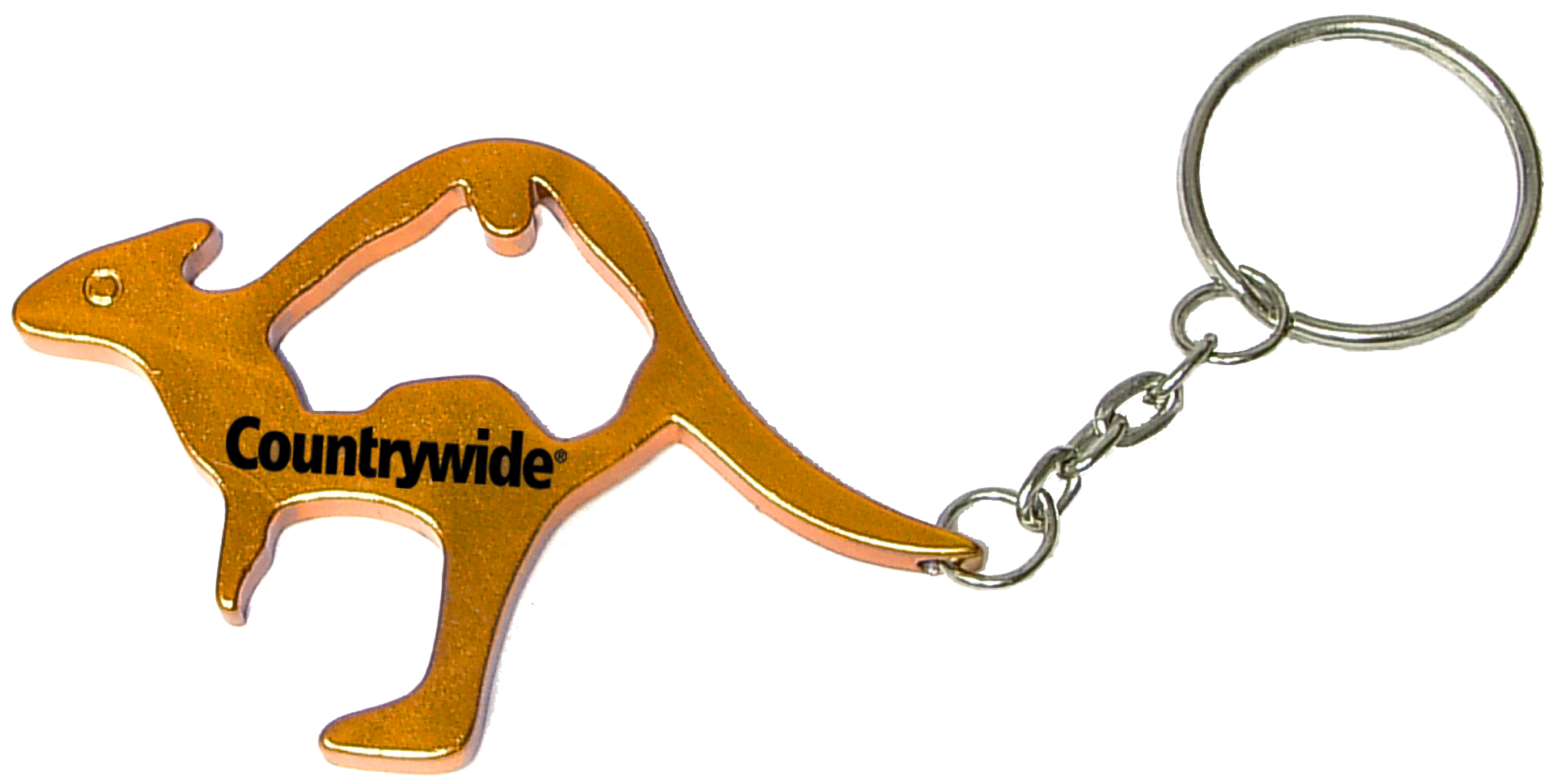 Kangaroo shape bottle opener with key chain, 35 days.