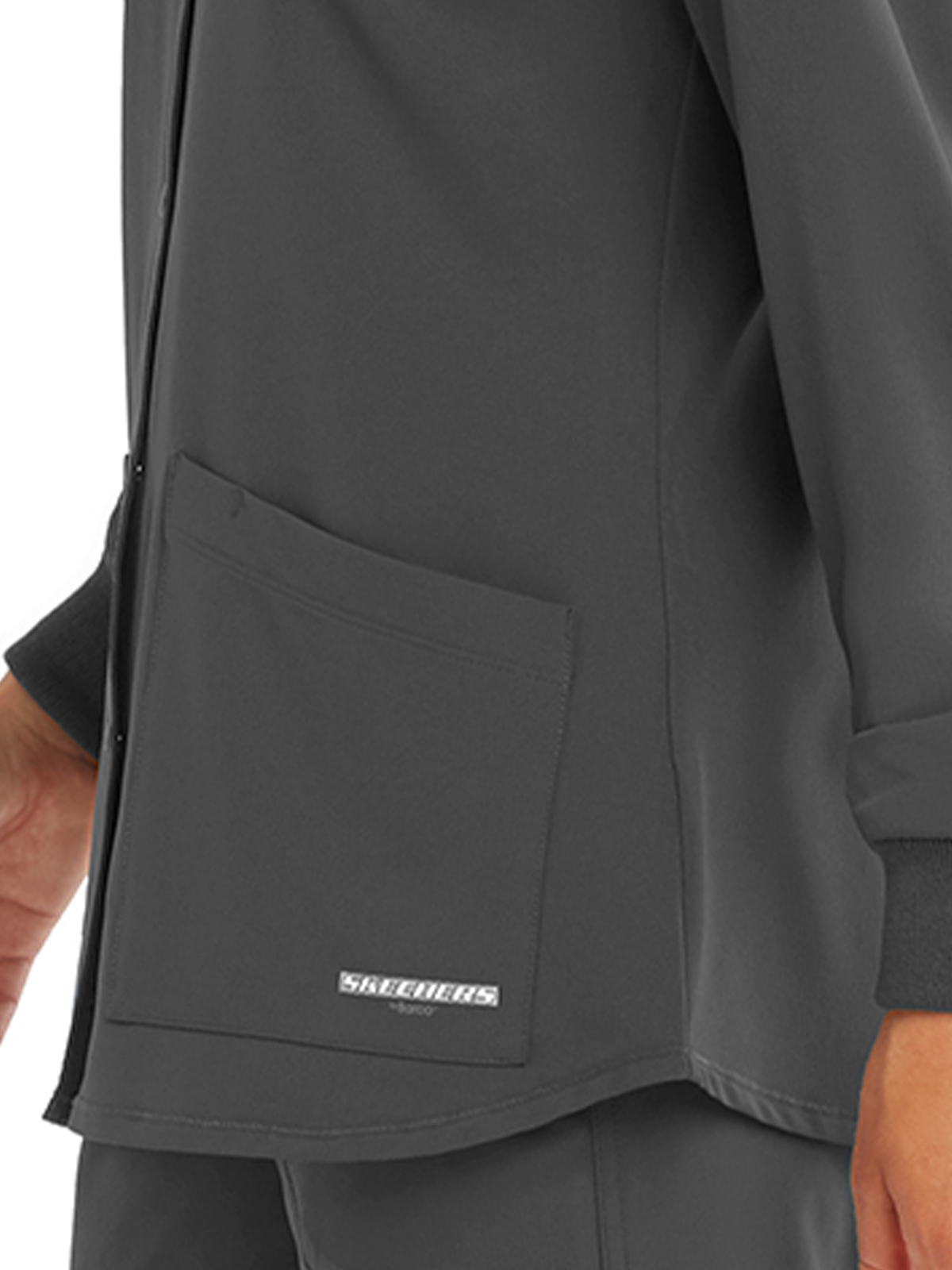 Skechers - Women's Two-Pocket Snap-Front Stability Warm-Up Scrub Jacket 3