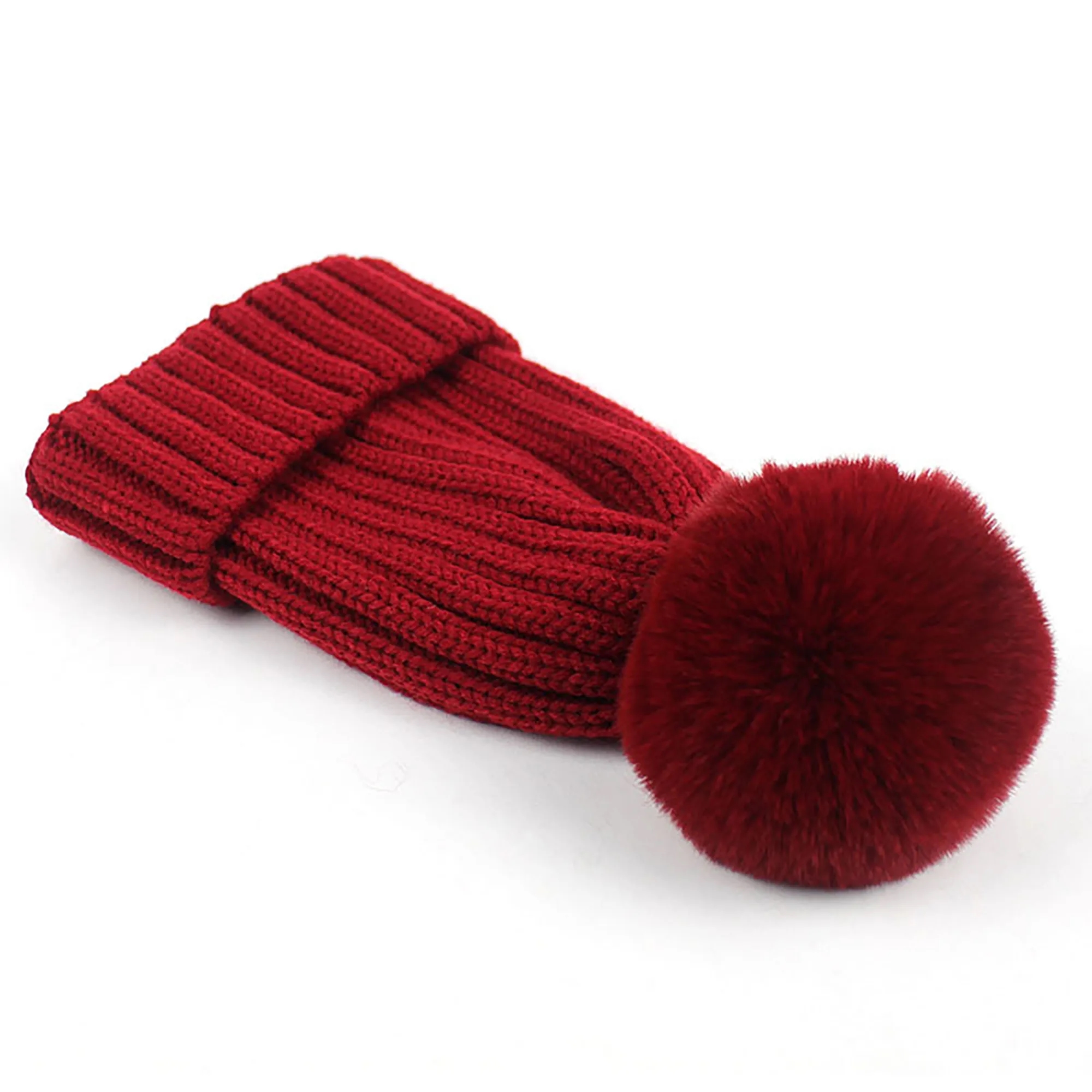 Kids Thicken Pom Beanie 5