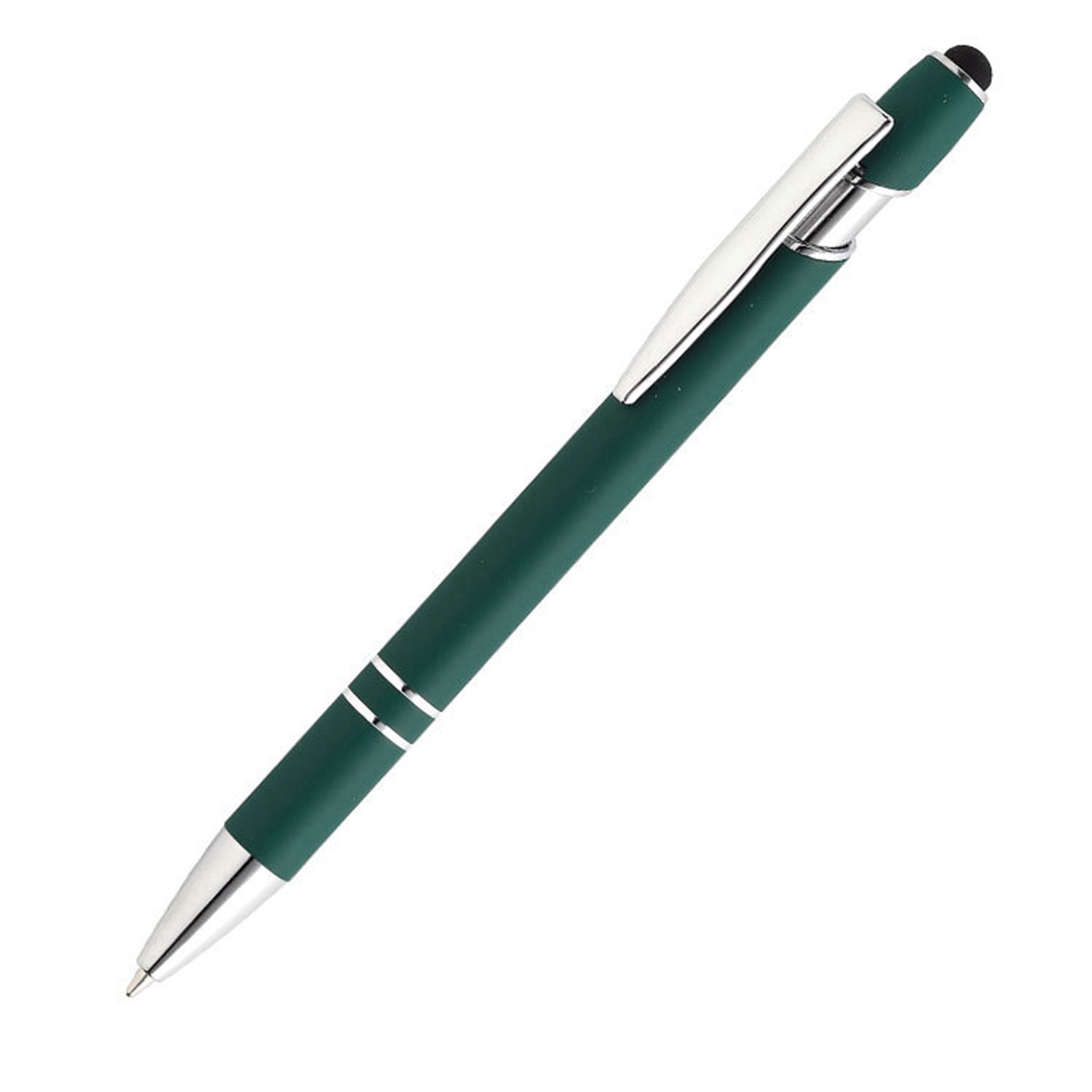 Metal Ballpoint Pen With Stylus Tip Silver 17