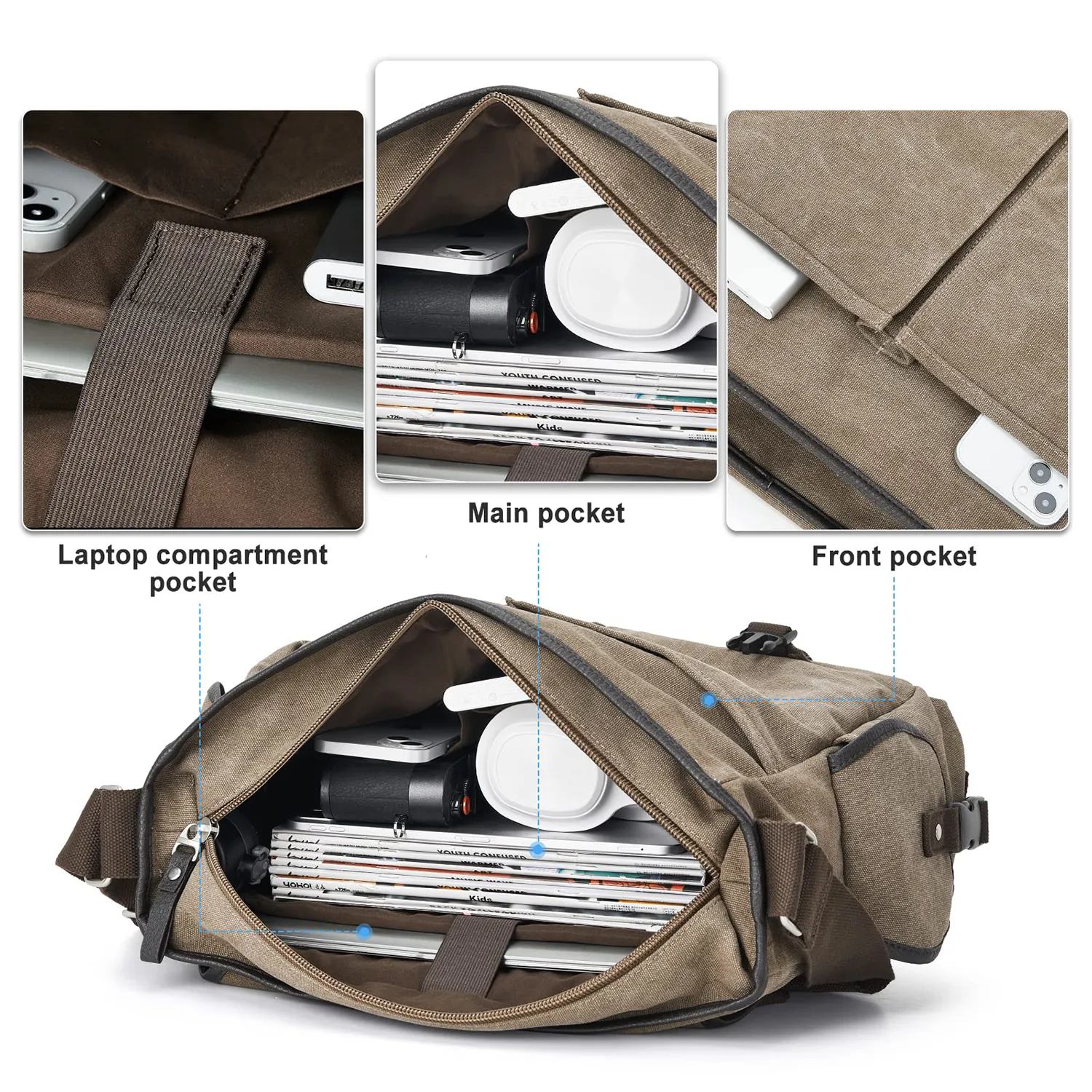 Crossbody Satchel Shoulder Bag For Men 4