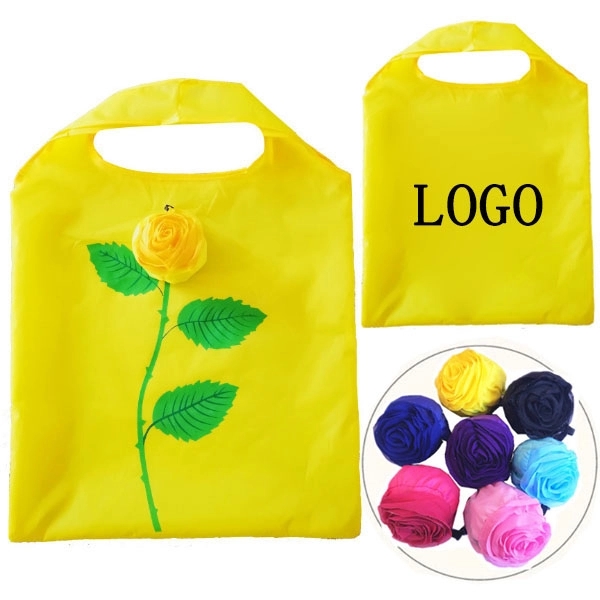 Rose Flowers Foldable Shopping Tote Bag 7
