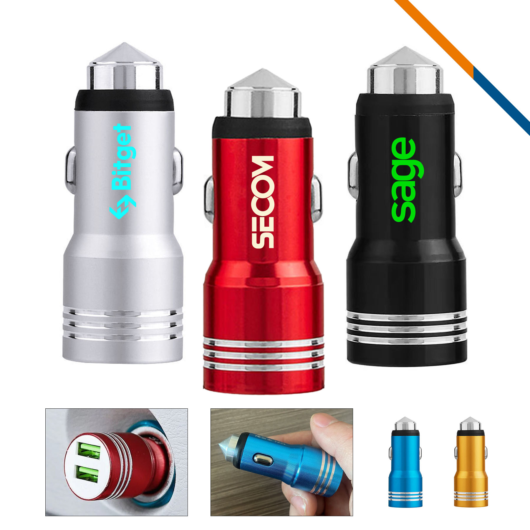Hagan Safety Hammer USB Car Charger 2