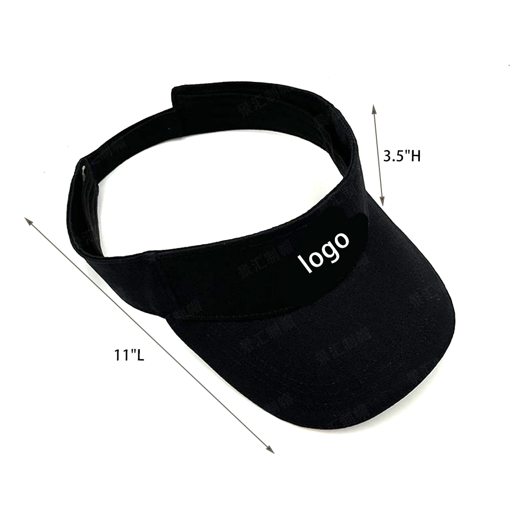 Pure cotton open-top embroidered logo print cap 1