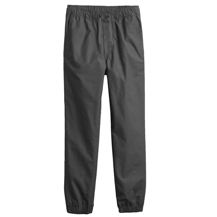 Boys' Slim Fit Twill Joggers - Gray 4-7 2