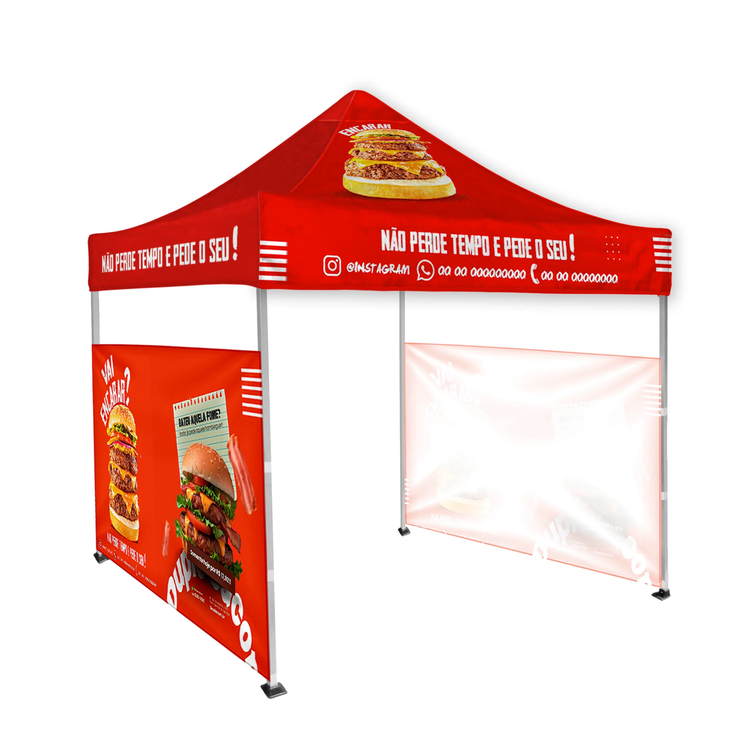 10'x10' Tent Canopy with frame and two half wall 2