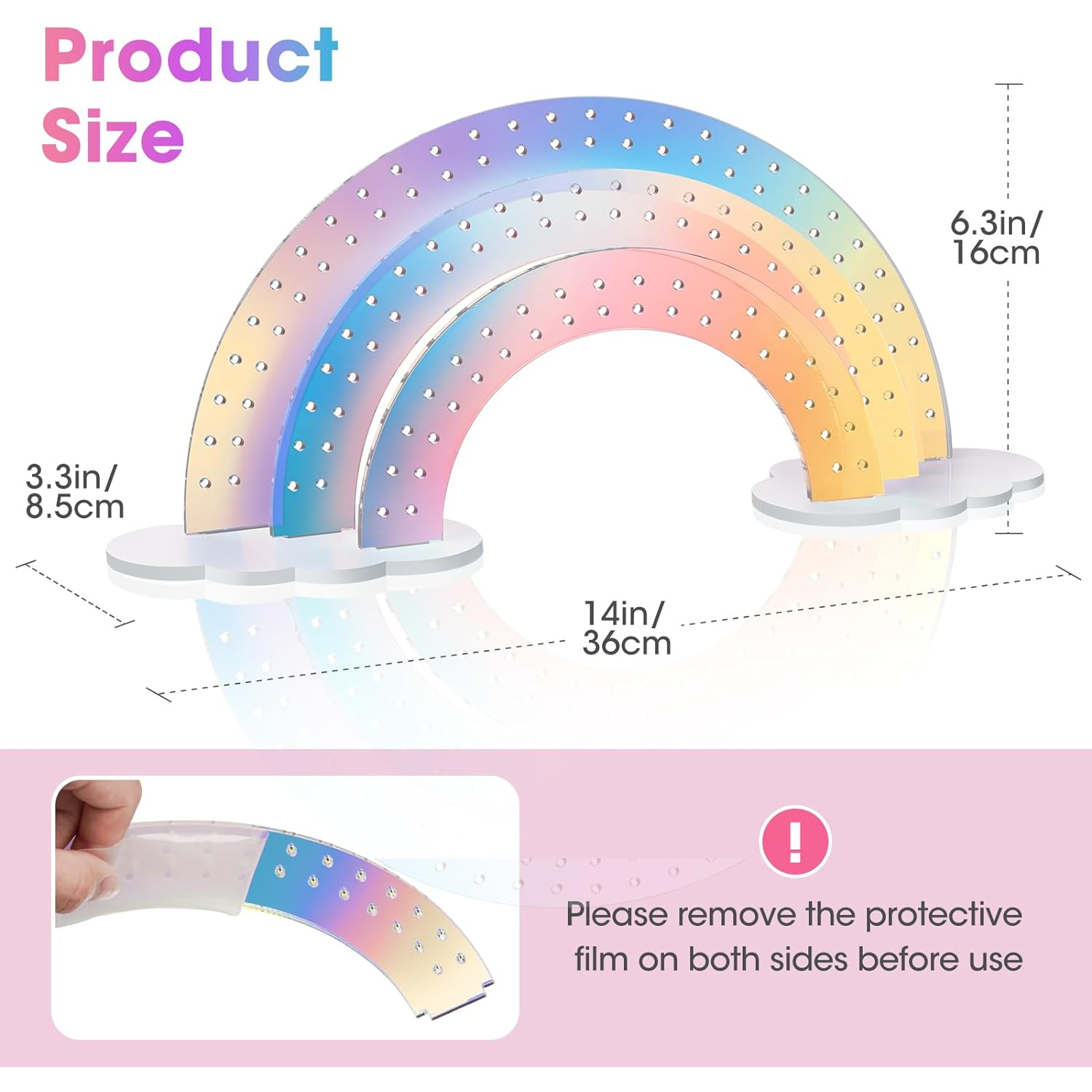 3-Tier lridescent Acrylic Rainbow Earring Organizer 5