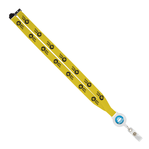 IMPORT 3/4" Polyester Lanyard with Retractable Badge Reel and IPH7 back of neck convenience release. 133