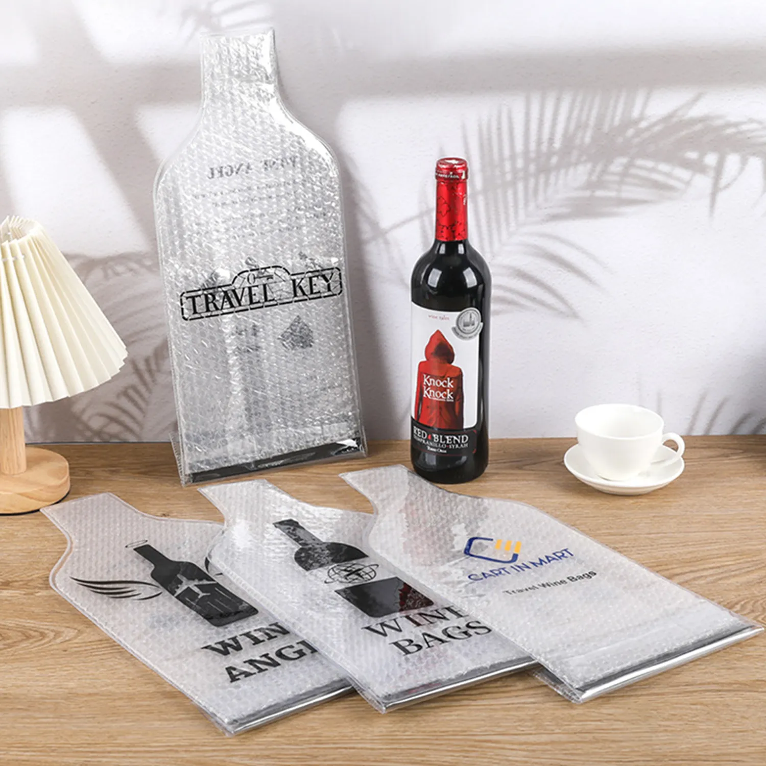 Leakproof Travel Wine Gift Bag with PVC Bubble Protection 2