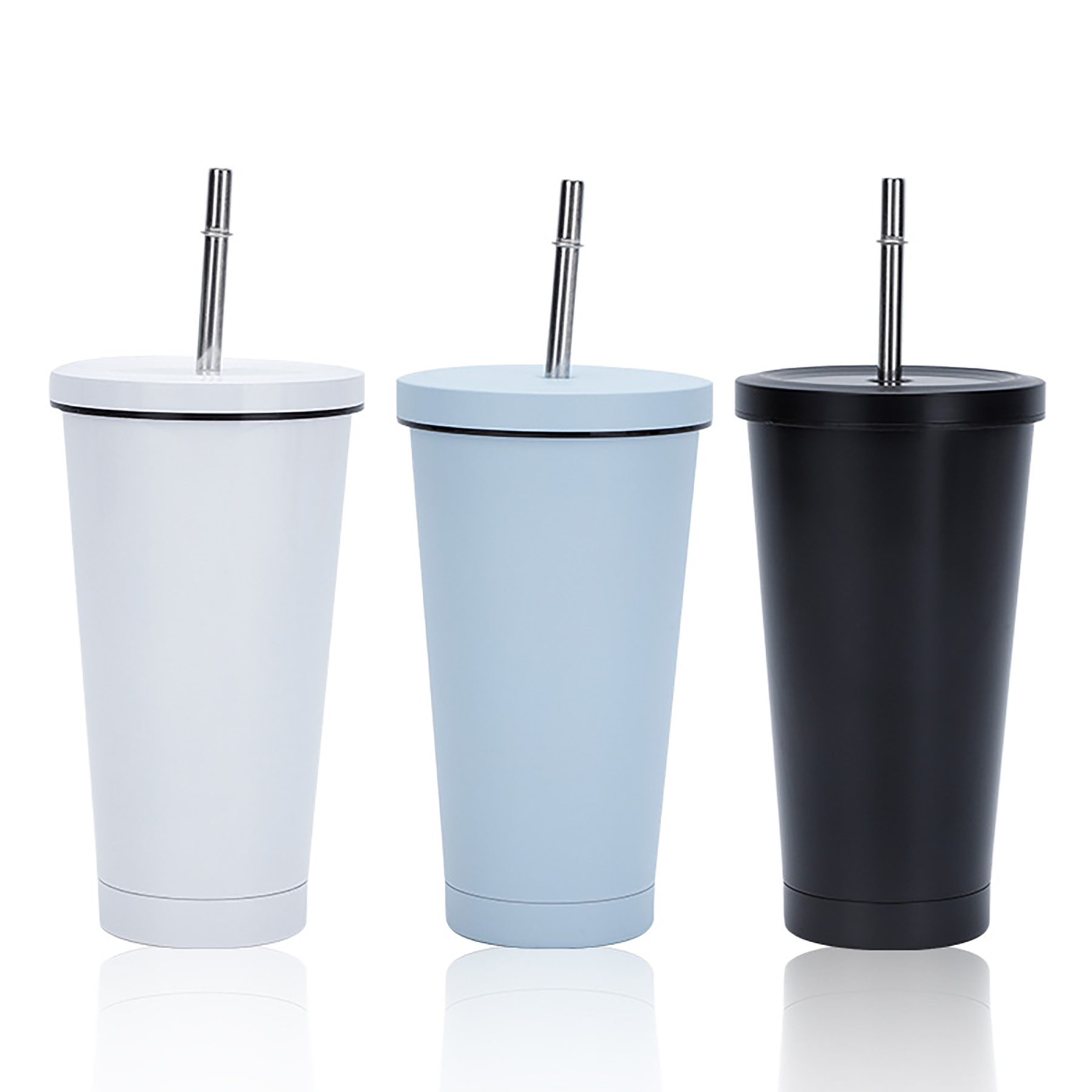 16 Oz Stainless Steel Straw Mug With Lid 3