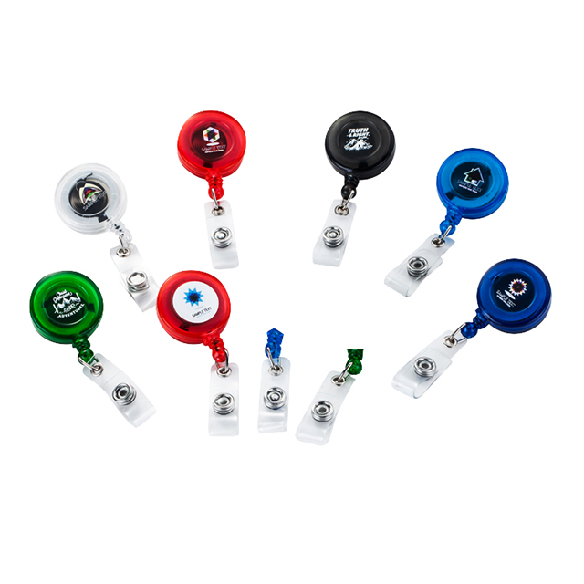 Transparent Retractable Round Badge Holder 1