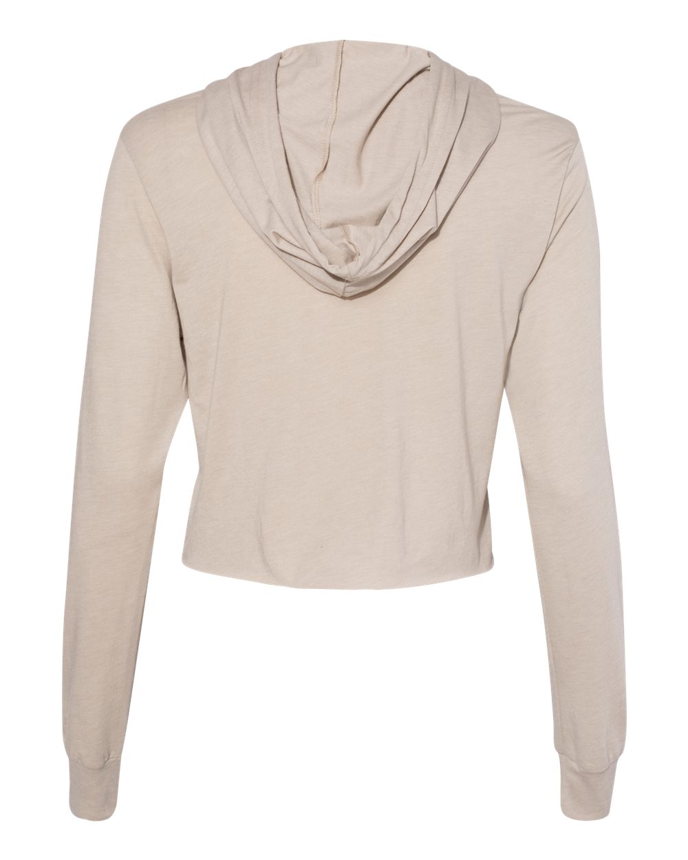 Women's Triblend Crop Long Sleeve Hoodie Tee - 8512 10