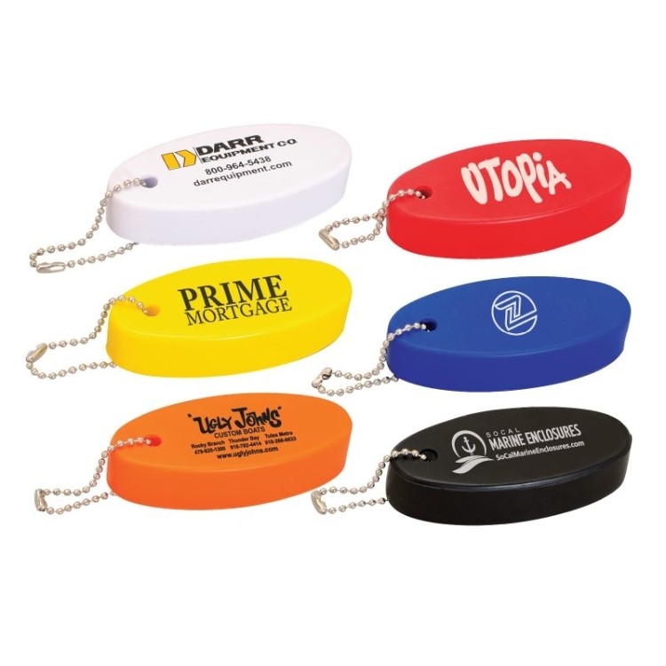 Oval PU Foam Floating Key Tag 1