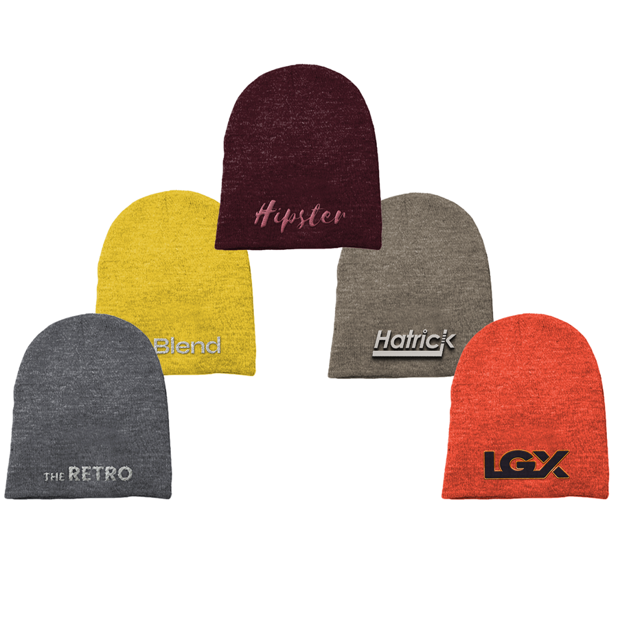 Custom Circular Knit Stretch Acrylic 2-Layer Beanie 4