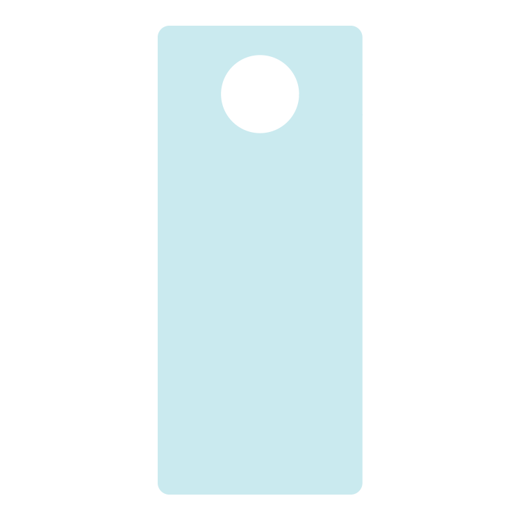 Hang Tag Card Stock 24 pt White (Stock Shape #) Digital Print 8
