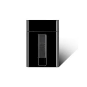 Slim Aluminum Cigarette Case With Magnetic Closure And USB Rechargeable Lighter Top 16