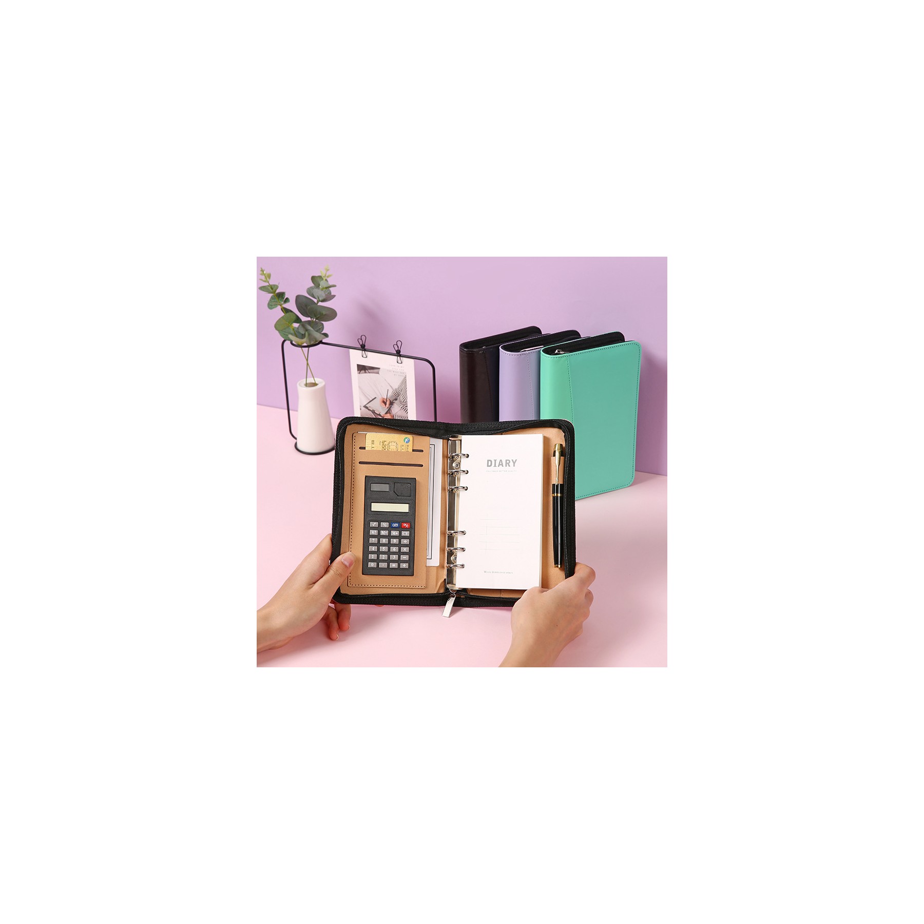 Leather Business Calculator Notebook 2