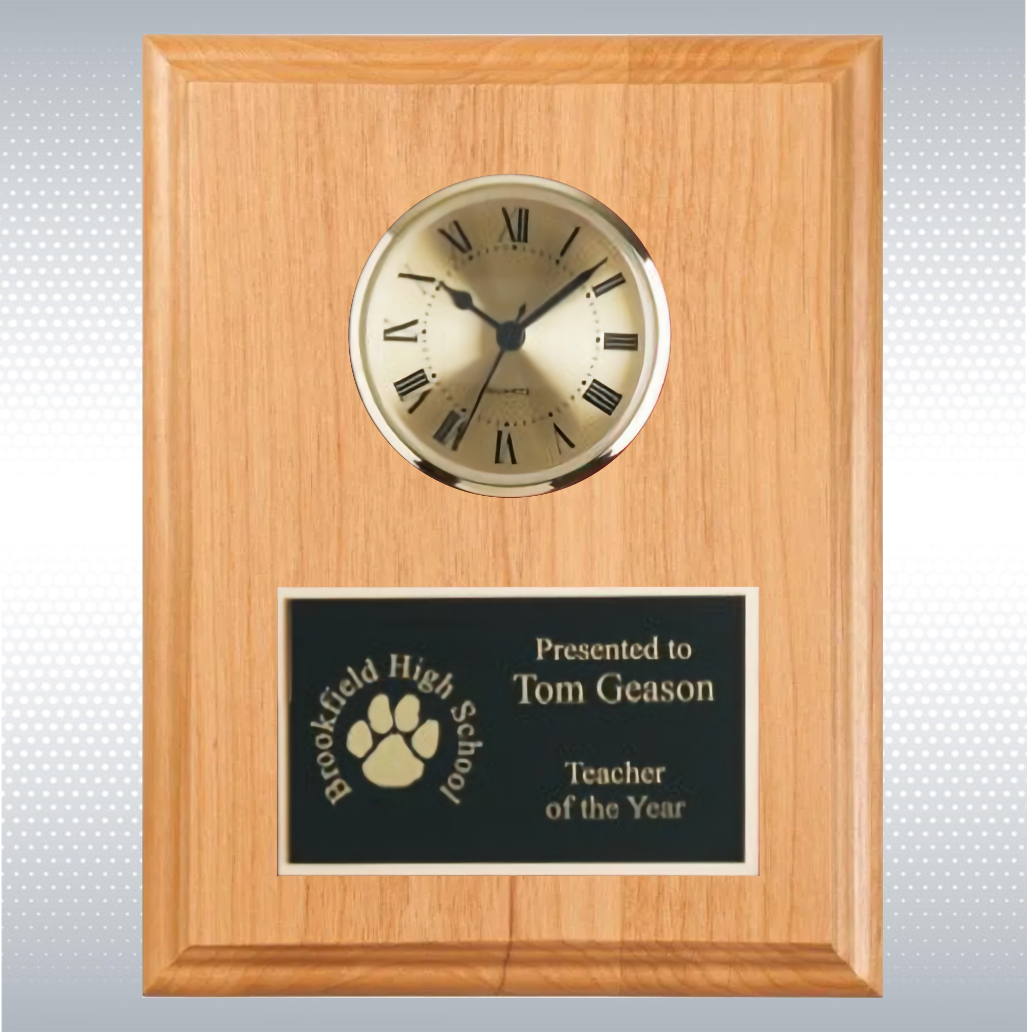 Alderwood Solid Wood Plaque Clock 7