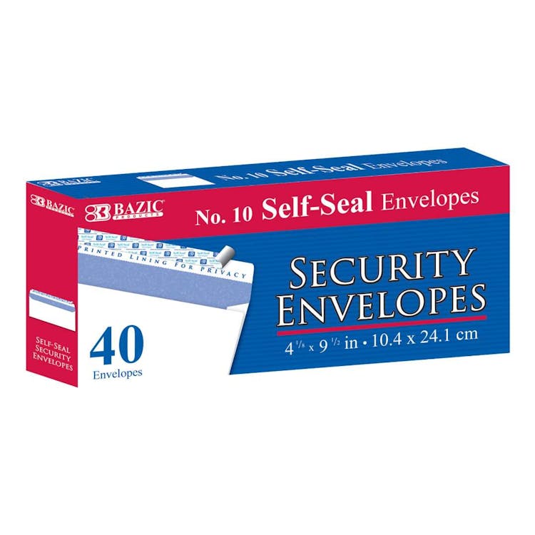 #10 Self-Seal Security Envelopes - 40 Piece 1
