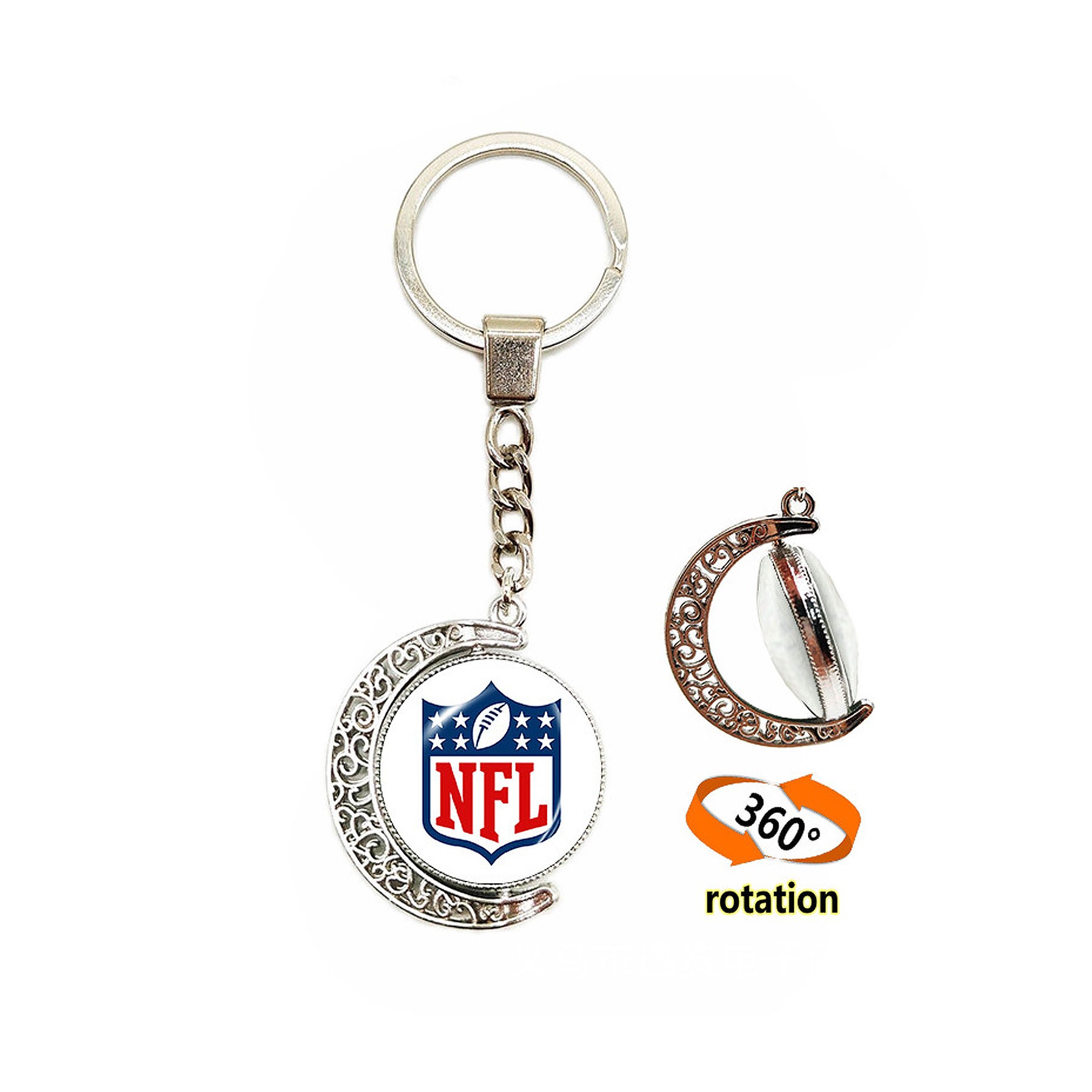 Double Sides Round Spinner Keychain 2