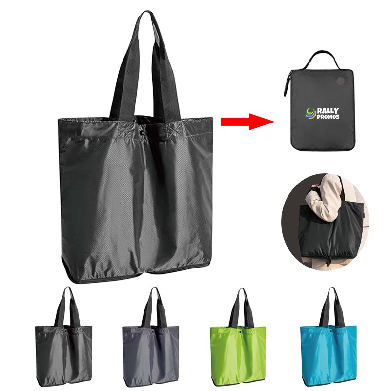 Lightweight Waterproof Foldable Shopping Bag, custom tote bag with logo imprint 4