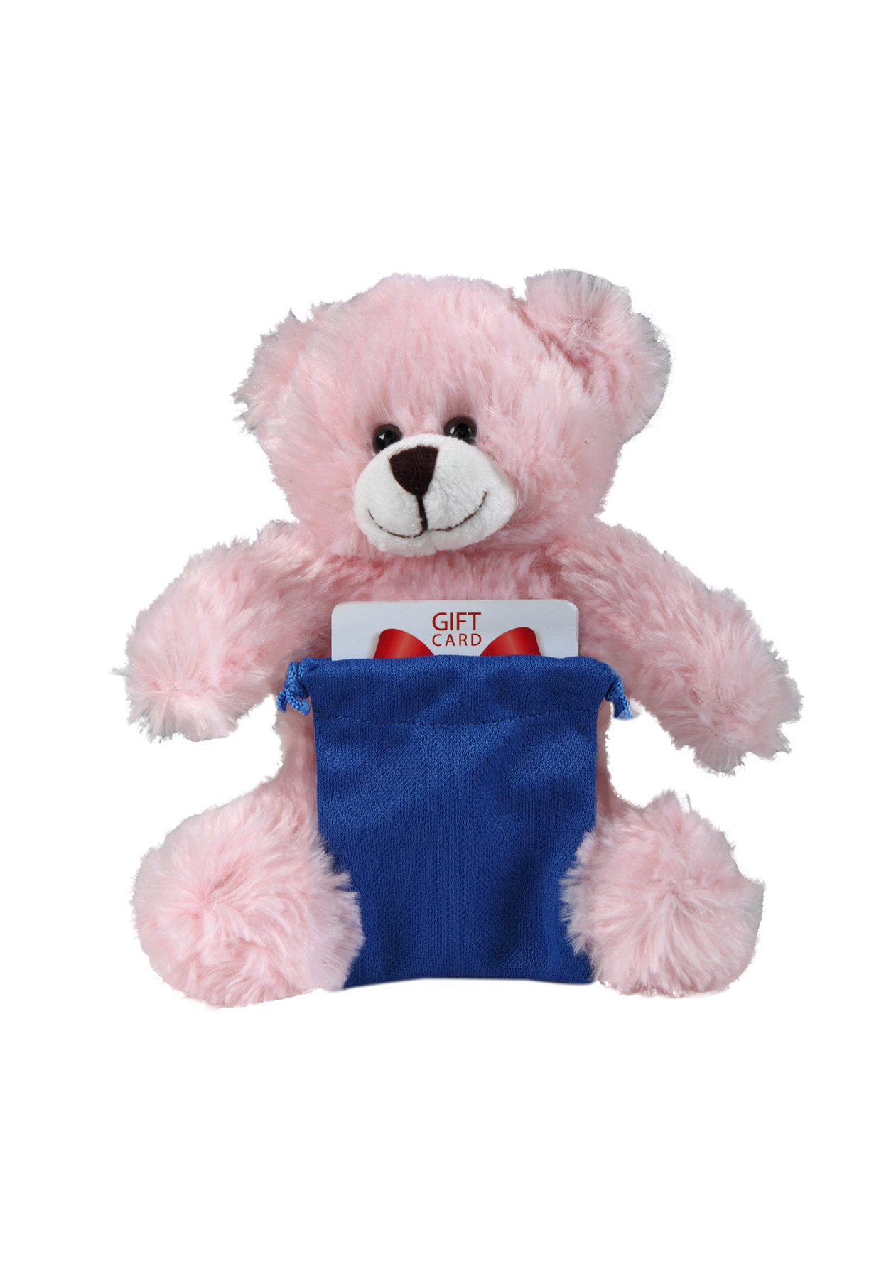 soft plush Pink Bear with gift card sack 2