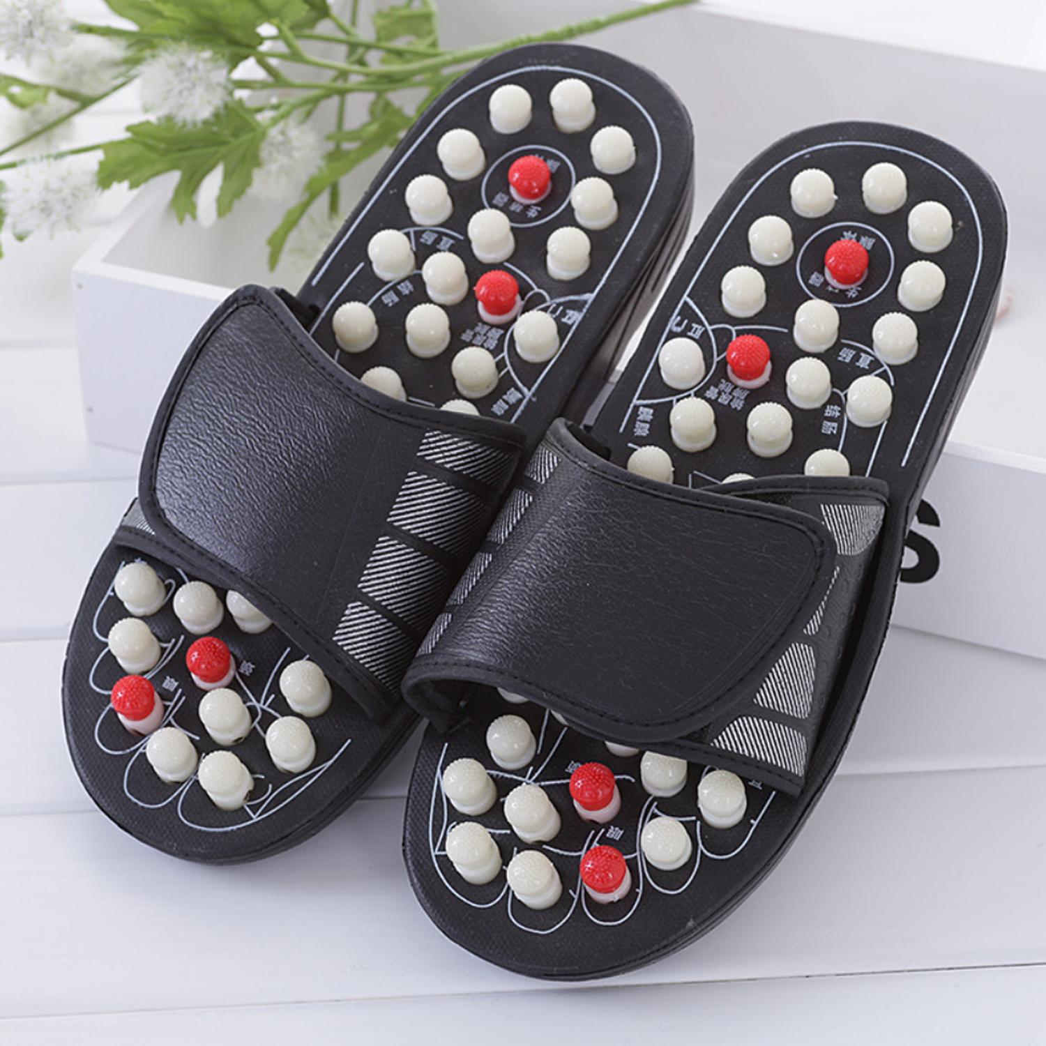 Plantar Fasciitis Acupressure Foot Massage Slippers 1