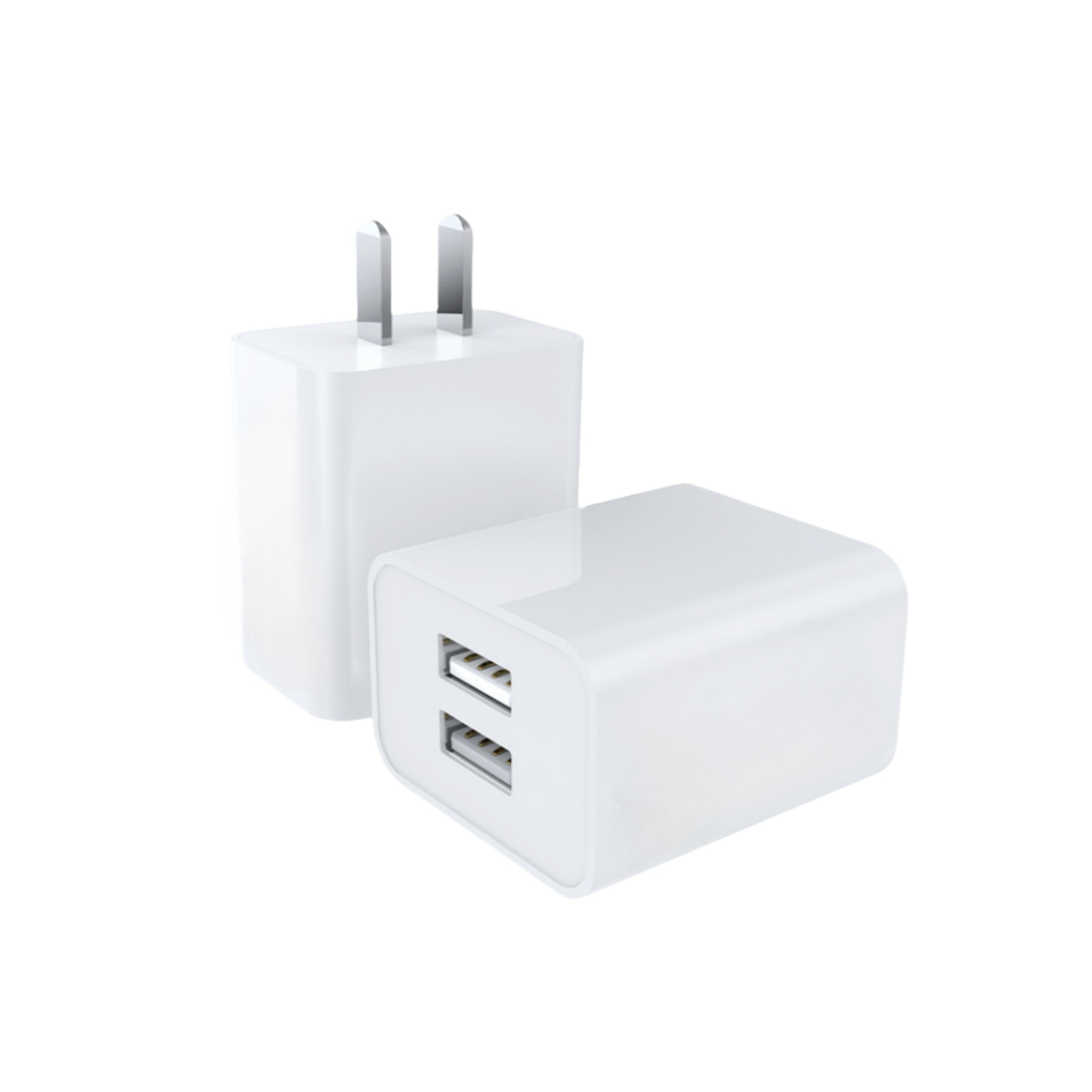 10W Dual Port Plug Wall Charger Block 2