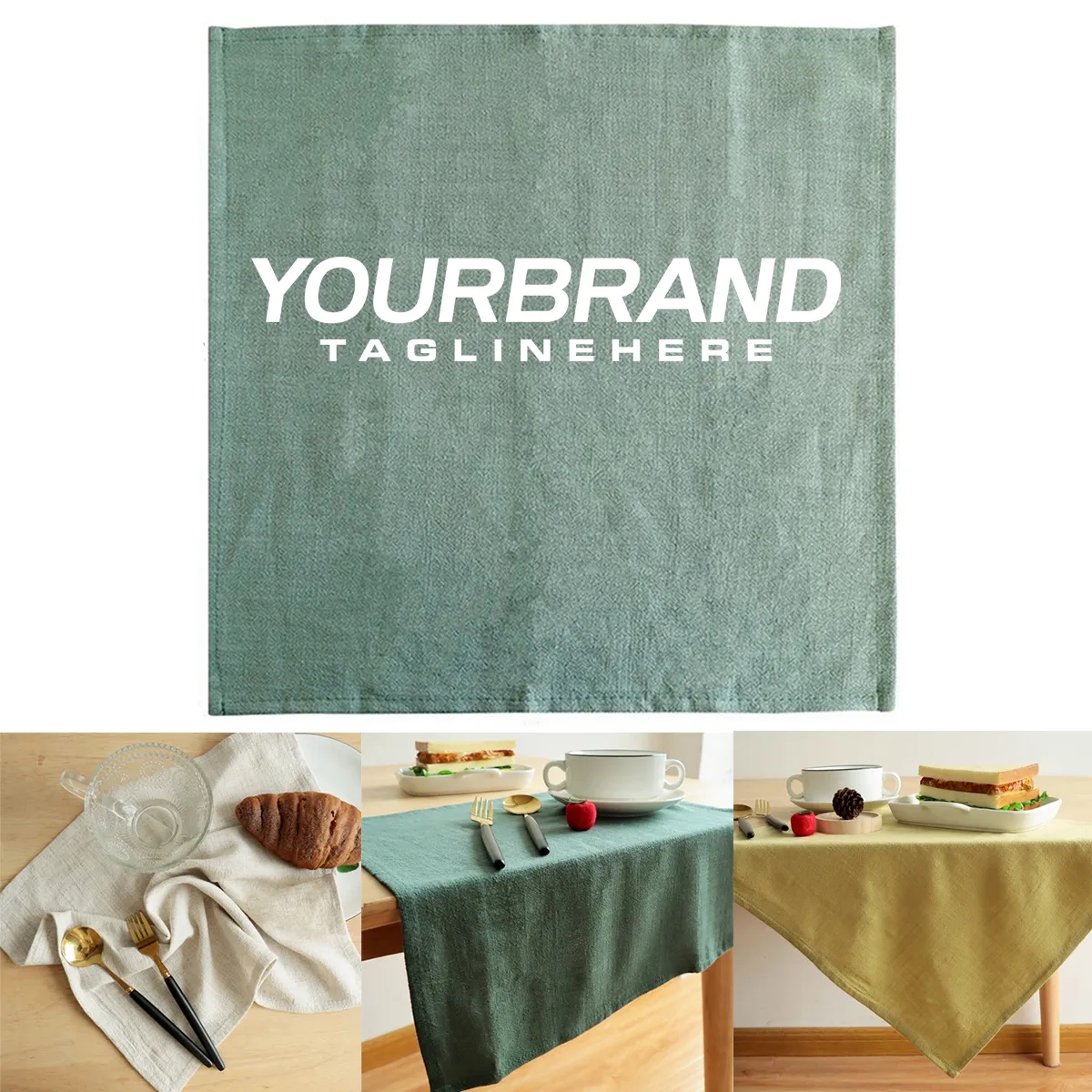 Kitchen Recycled Cotton Burlap Table Cotton Burlap Napkins 3