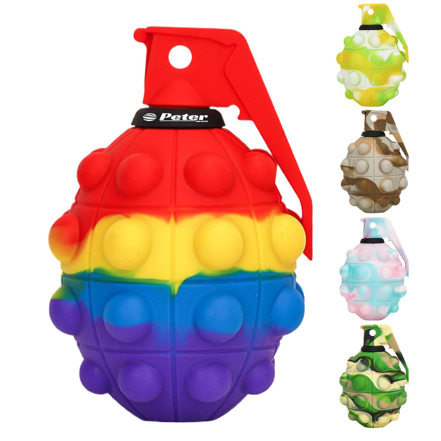 Grenade Shaped Push Pop Bubble AntiStress Ball