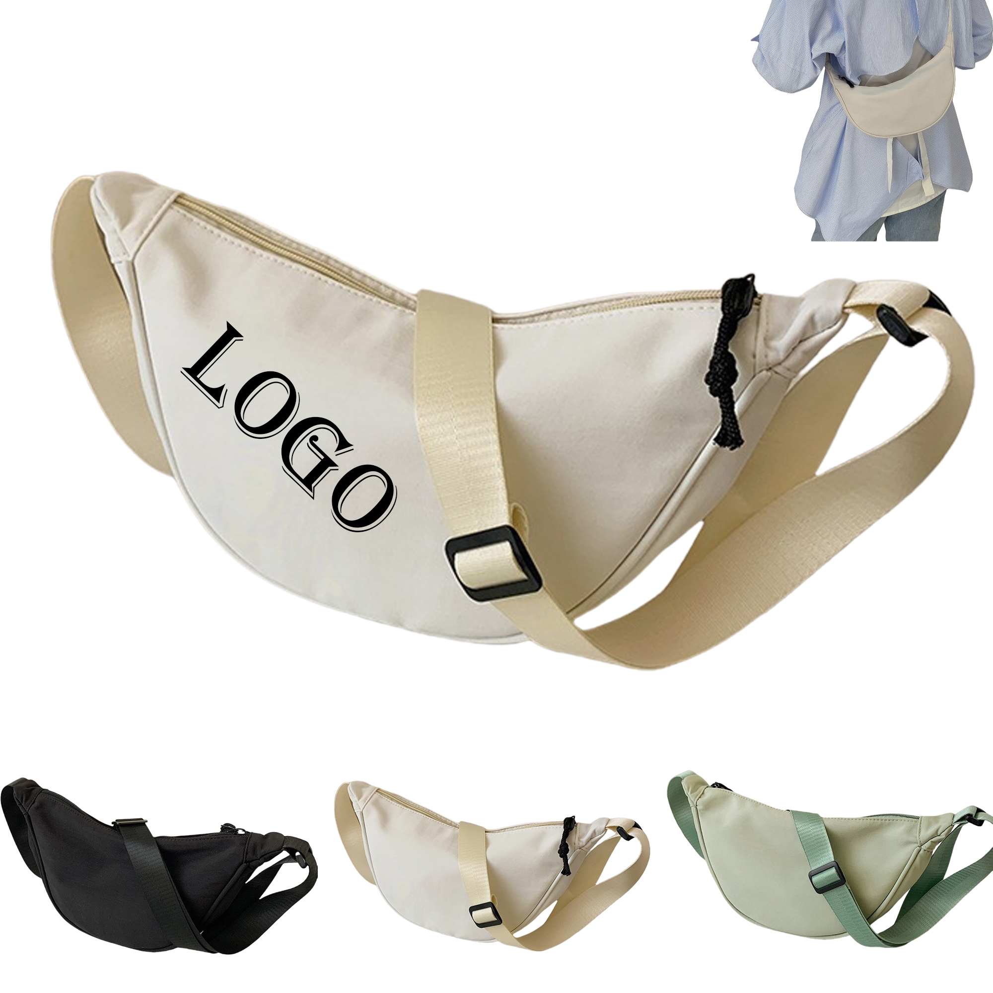 Lightweight Nylon Sling Bag MOQ50 2