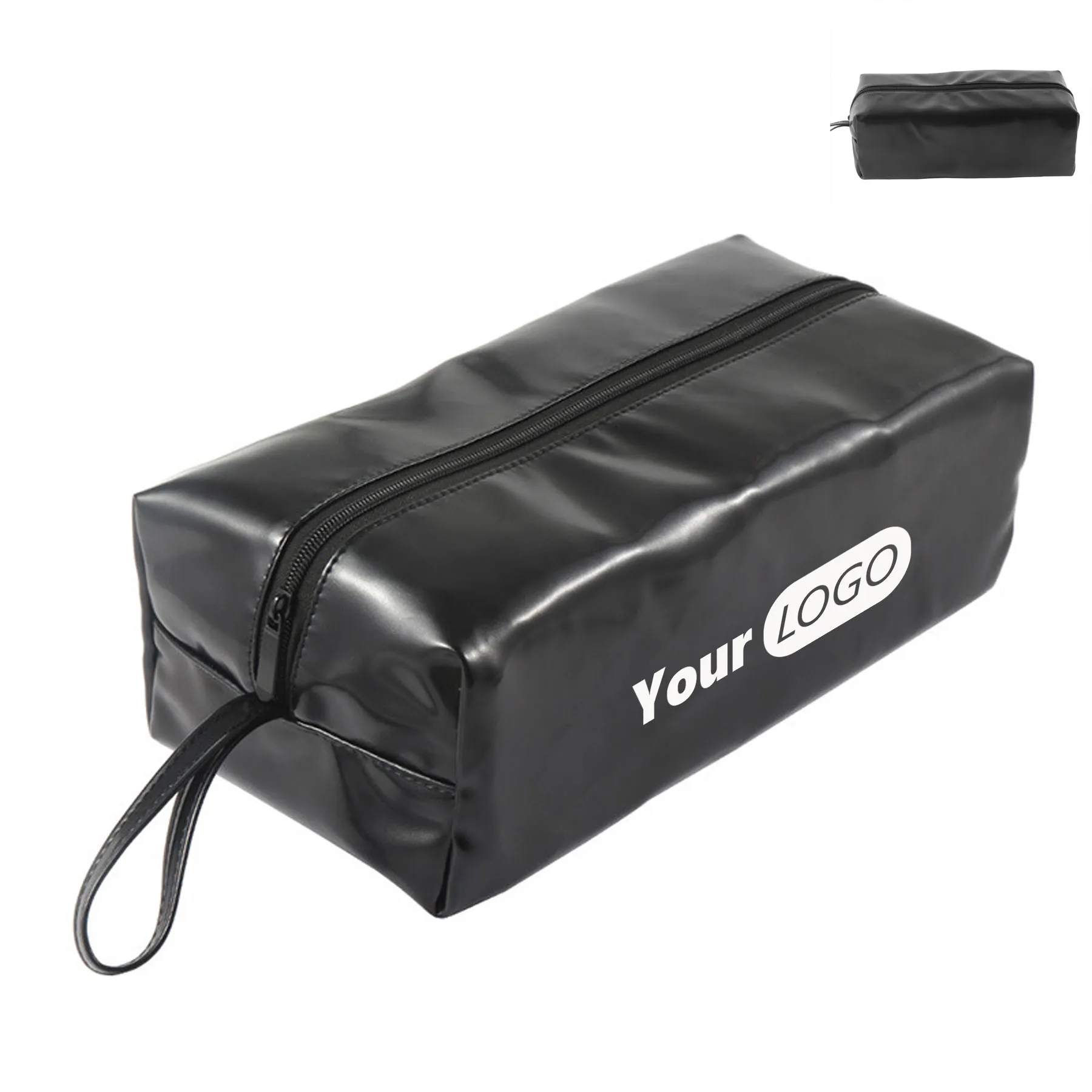 Black Pu Handheld Makeup Bag 3