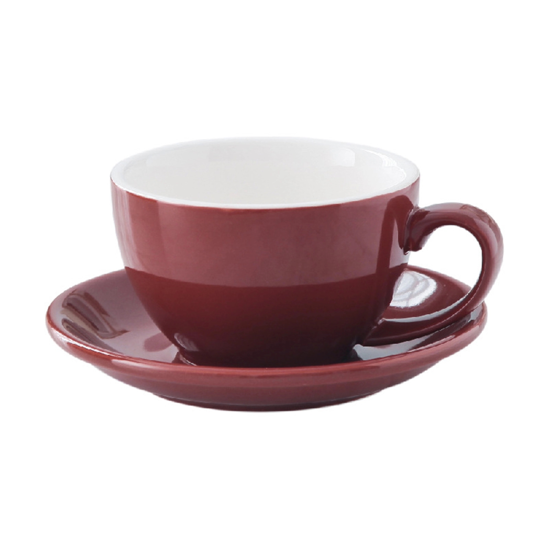 10 Oz Ceramic Coffee Cup and Saucer with handle 8