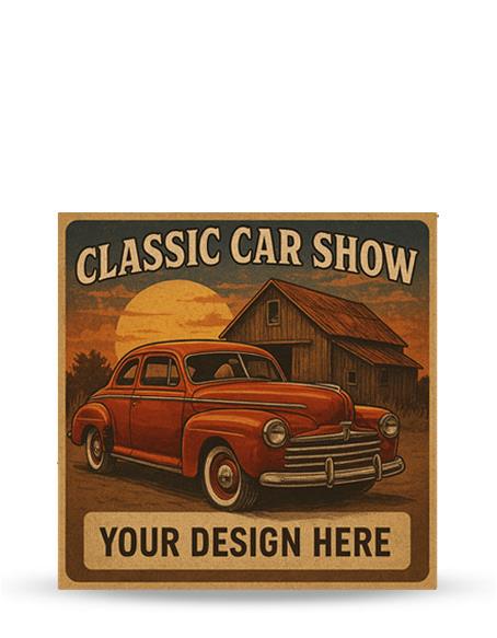 Dash Plaques: 2x2" Custom Art, Process Color CMYK 2