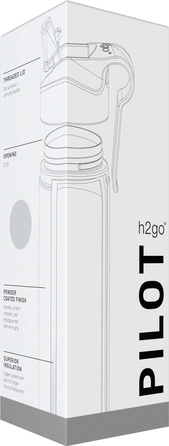 20.9 oz h2go pilot - powder, custom water bottle with logo imprint 18