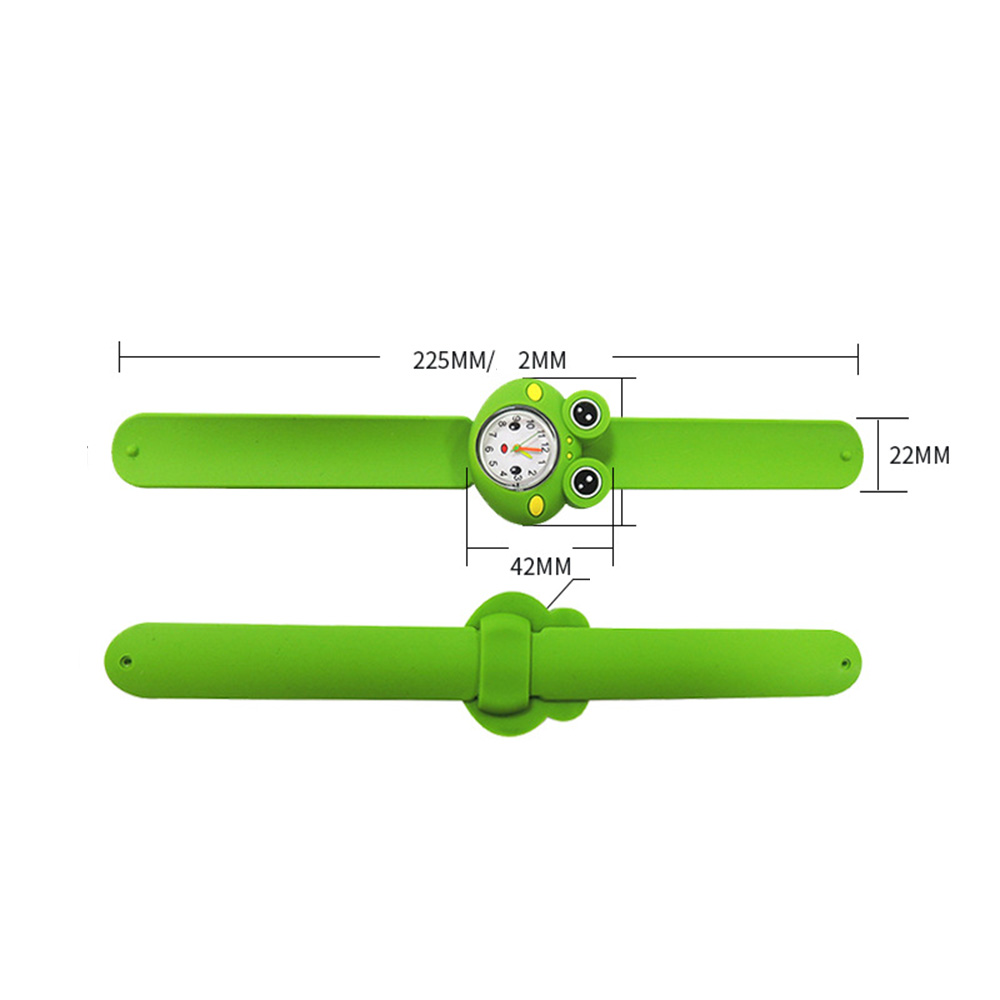 Children silicone watch cartoon frog clap ring 6