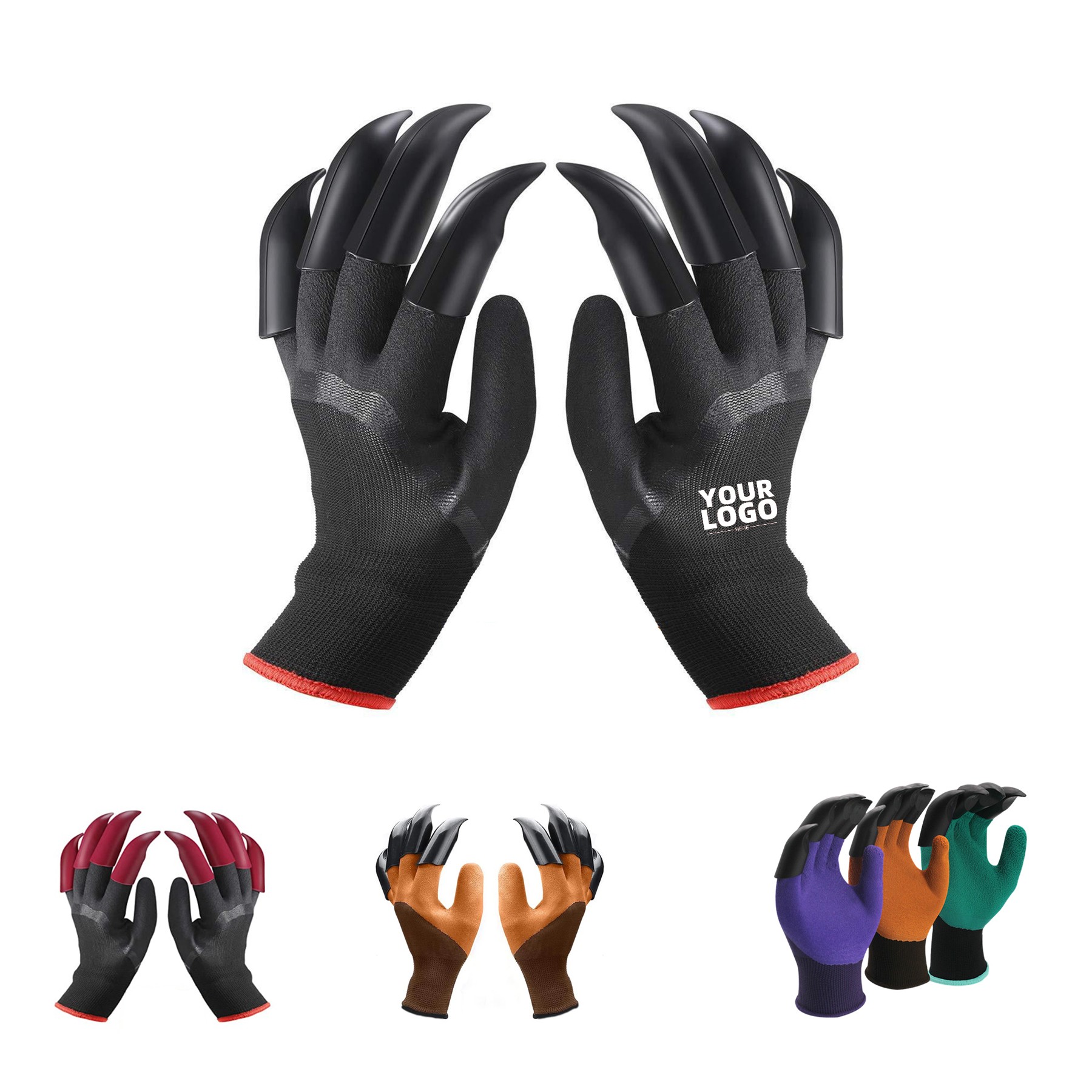 Garden Gloves With Fingertips Claws