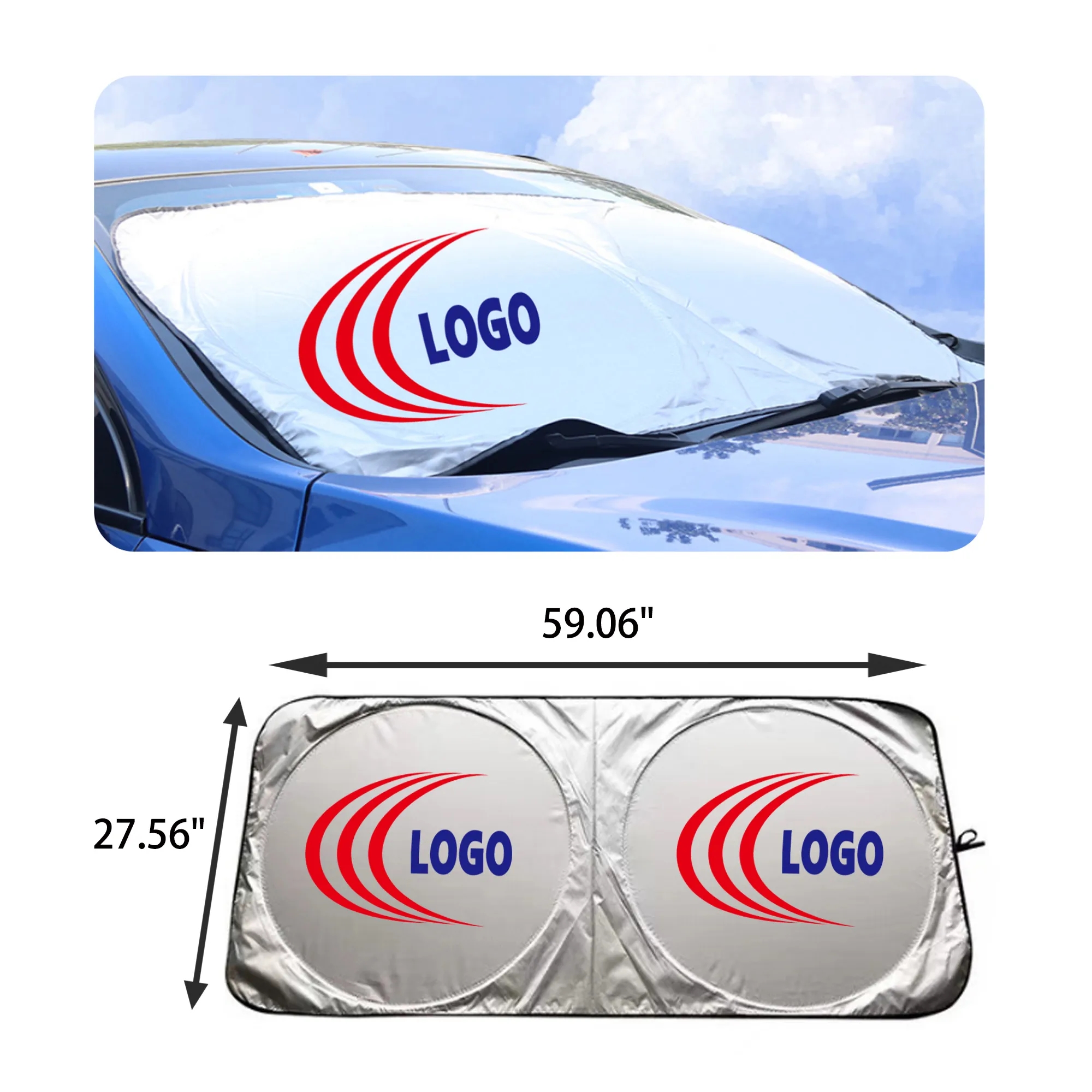 MOQ 30 PCS Foldable Car Sun Shade 2