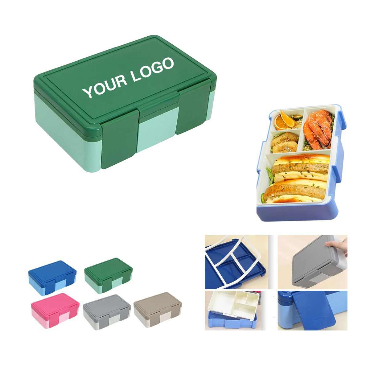 Portable Lunch Container with Fork Spoon Knife 4