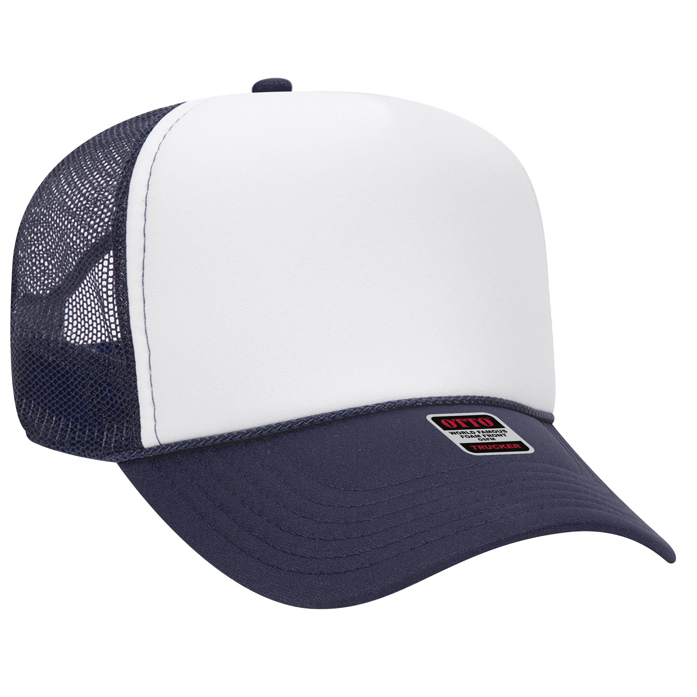OTTO CAP® 5 Panel Mid Profile Mesh Back Trucker Hat 22