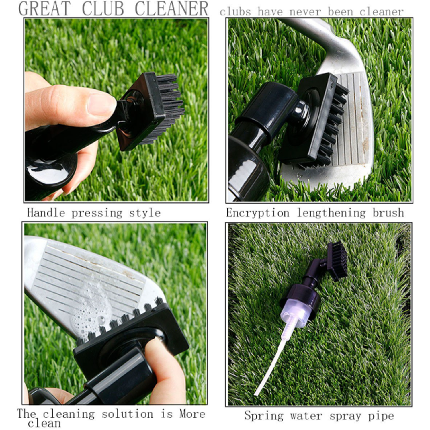 Golf Club Cleaning Brush W/ Hook 8
