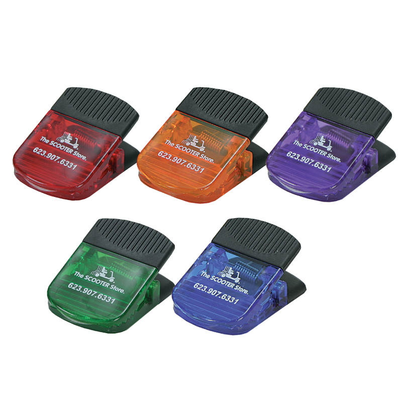 Jumbo Spring Loaded Magnetic Memo Clip w/Rubber Grip 1