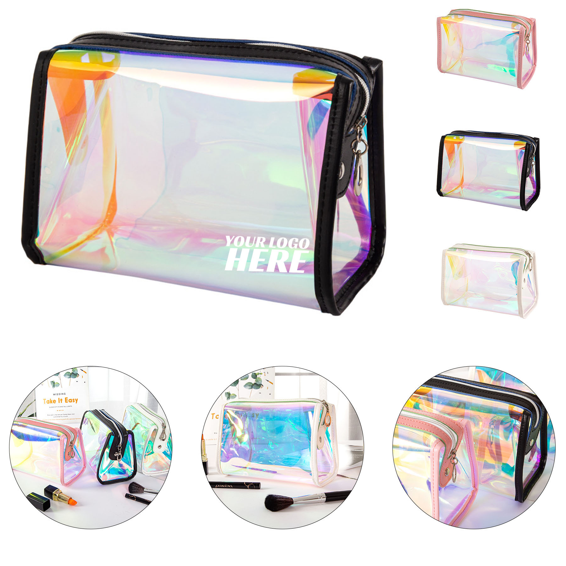 Holographic Clear Toiletry Cosmetic Bag 2