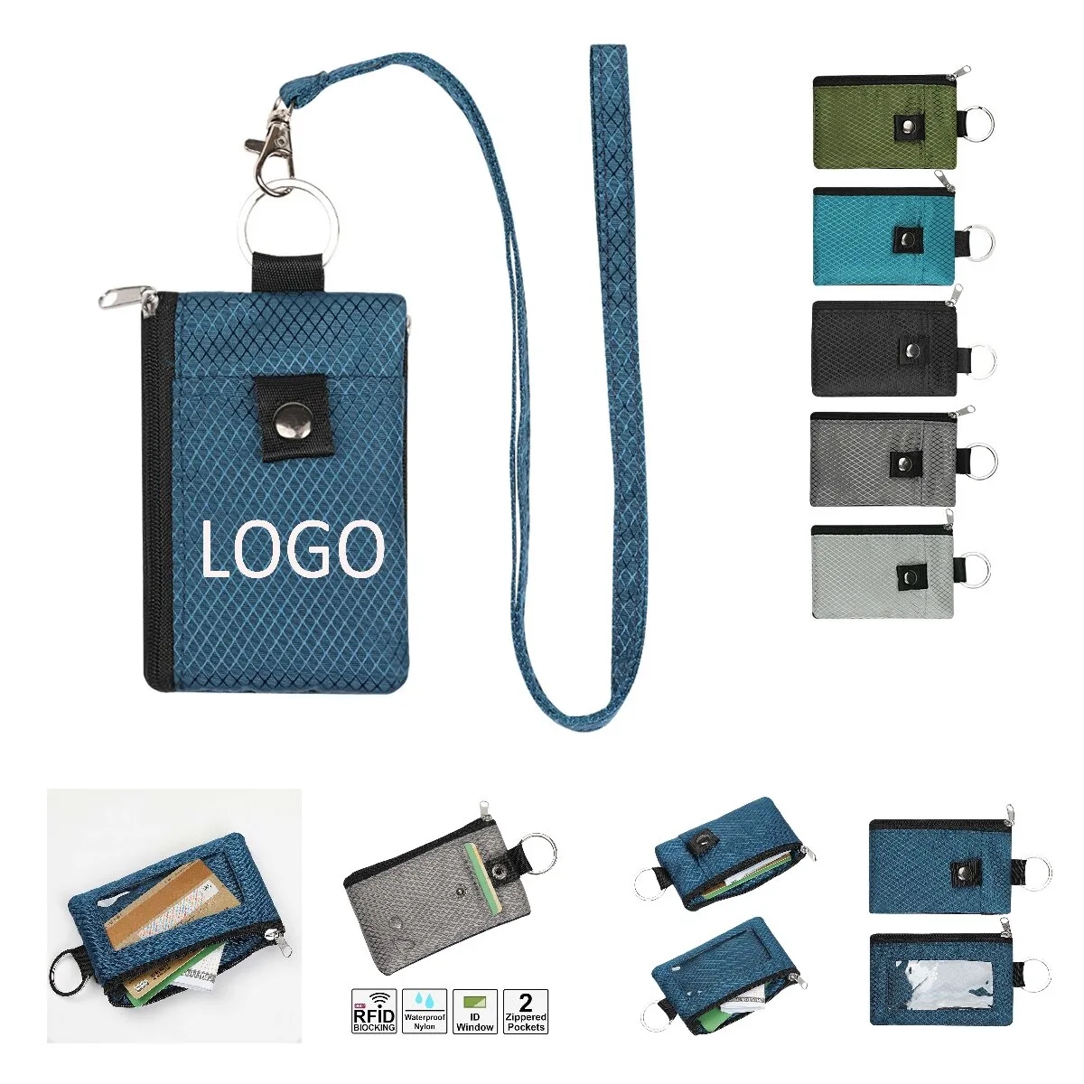 Keychain card case for neck hanging 2