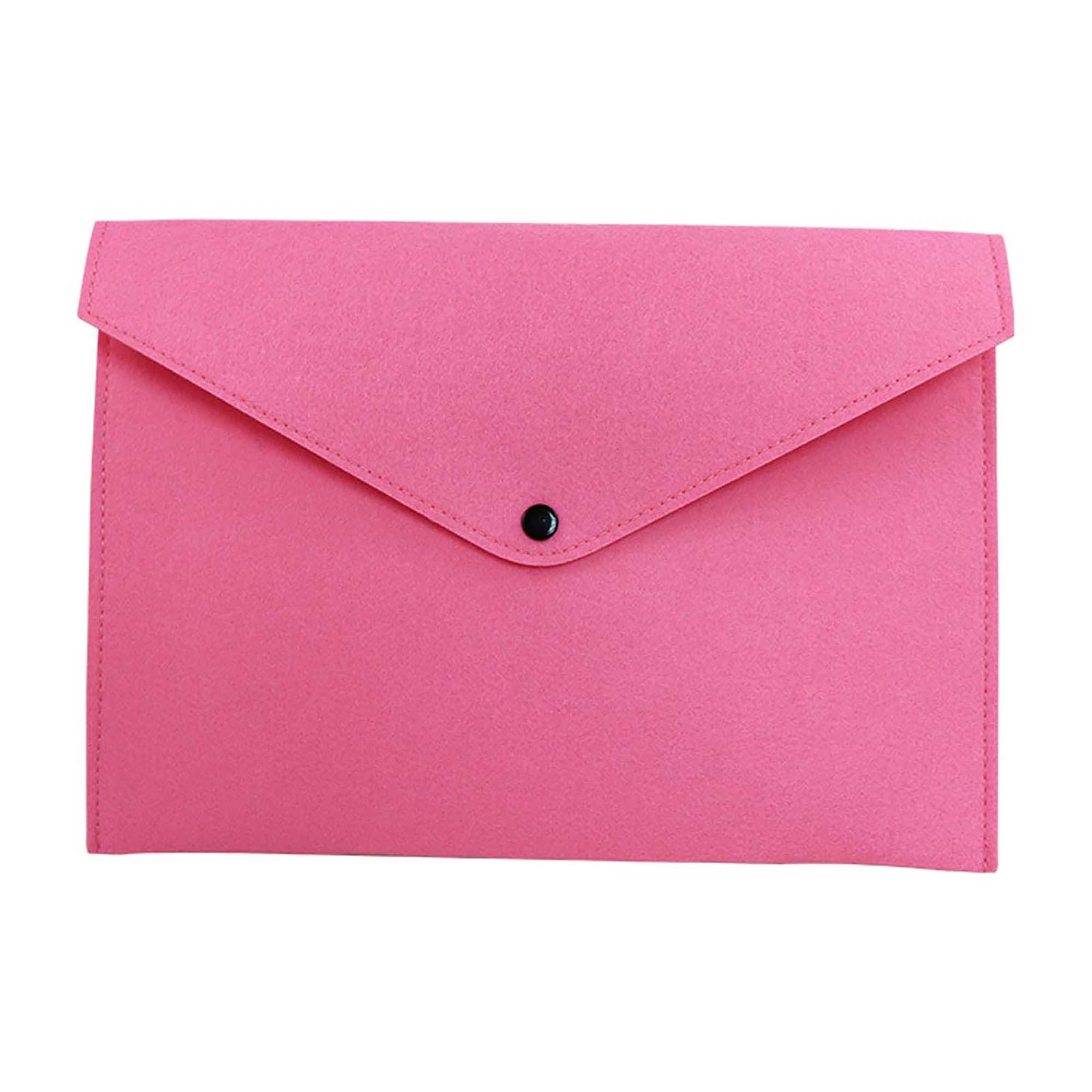Felt File Folder Document Snap Button Bag 9