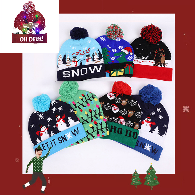 LED Christmas Holiday Hat for Unisex Kids Adults 1