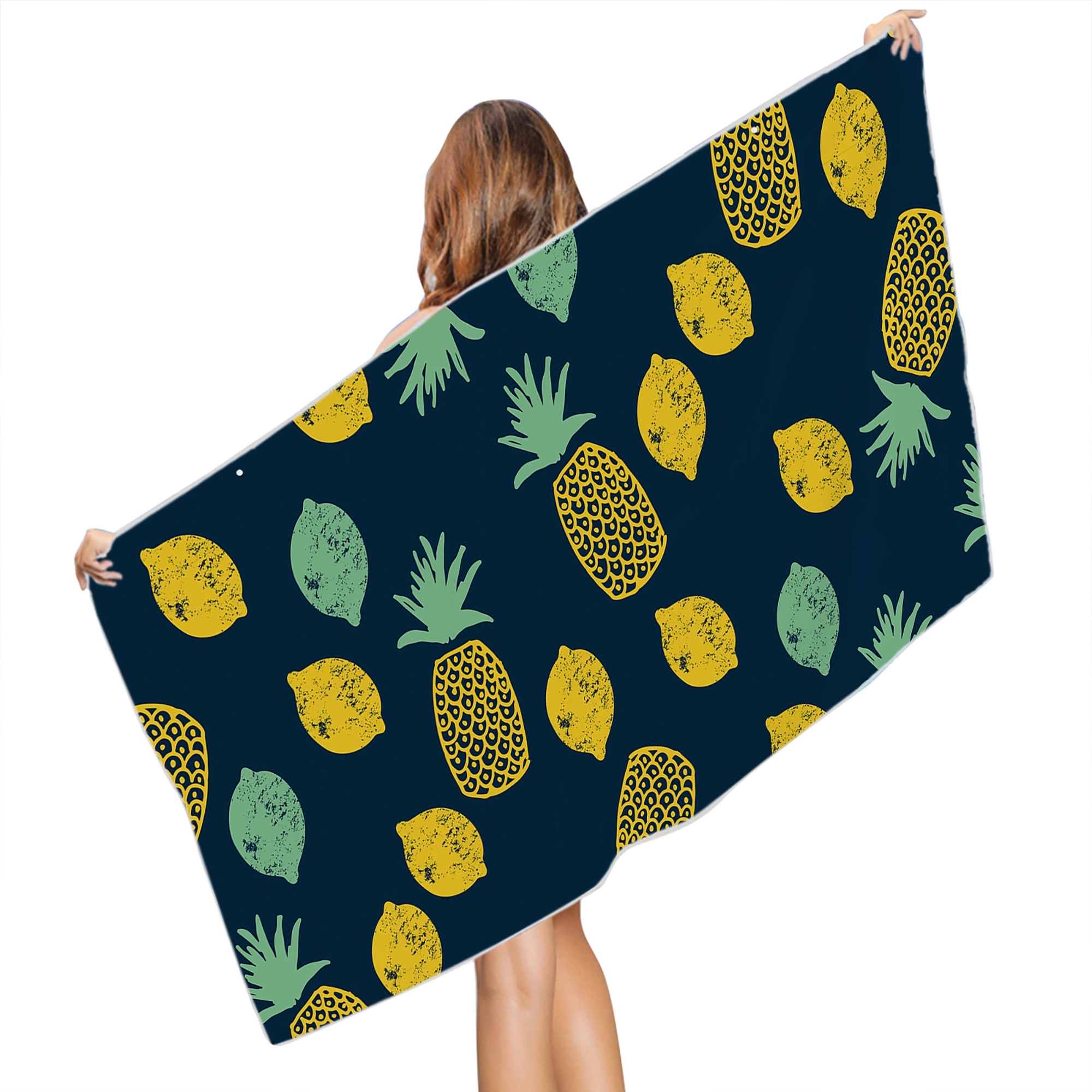 MOQ 50pcs Cute Tropical Fruit  Microfiber Beach Towel 13