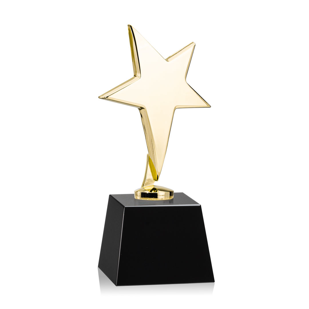 Tuscany Gold Star VividPrint™ Award on Robson Base - Black 2