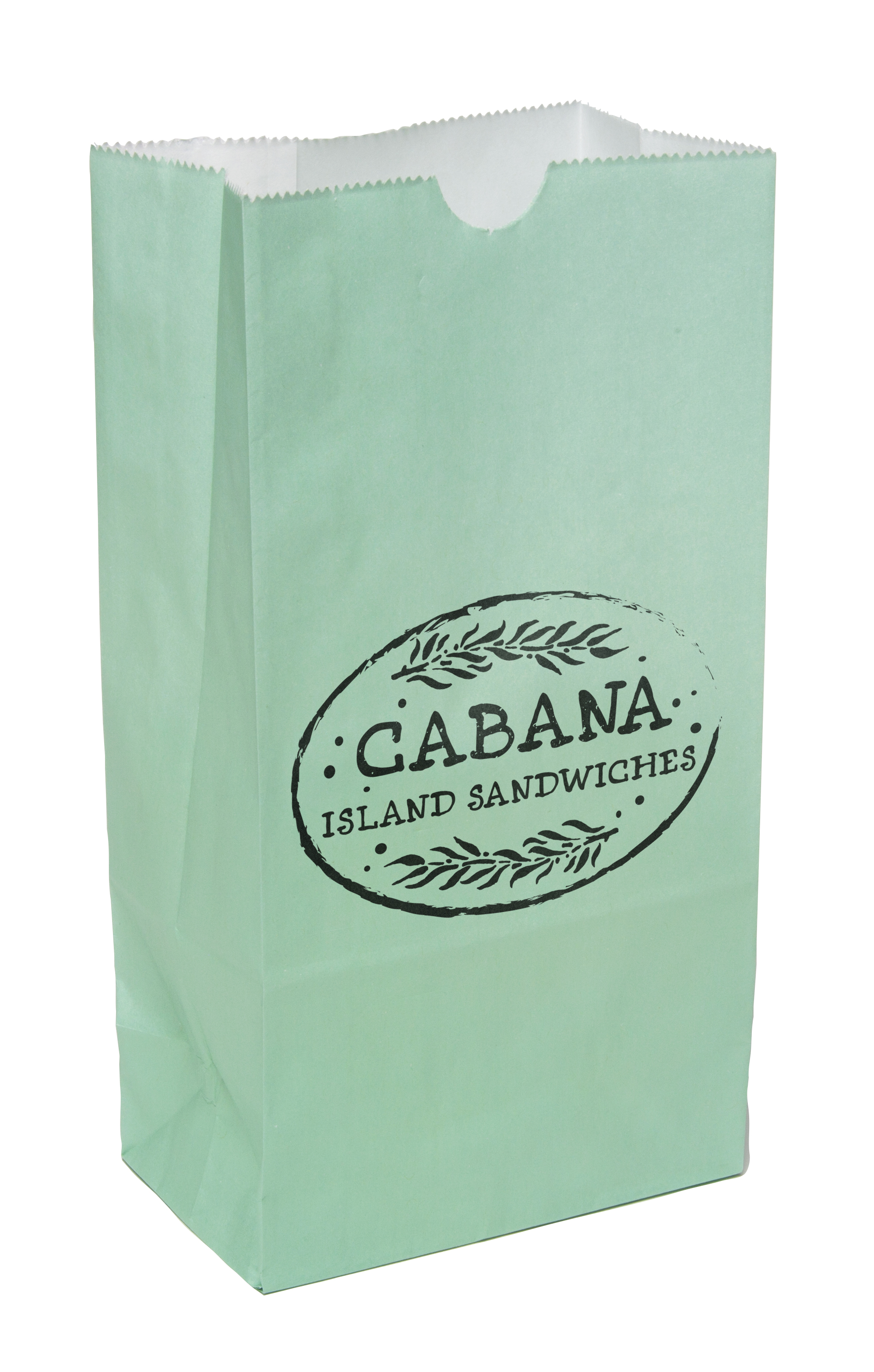 One-color Colored Paper Bag Green (5" x 9.75" x 3.125")